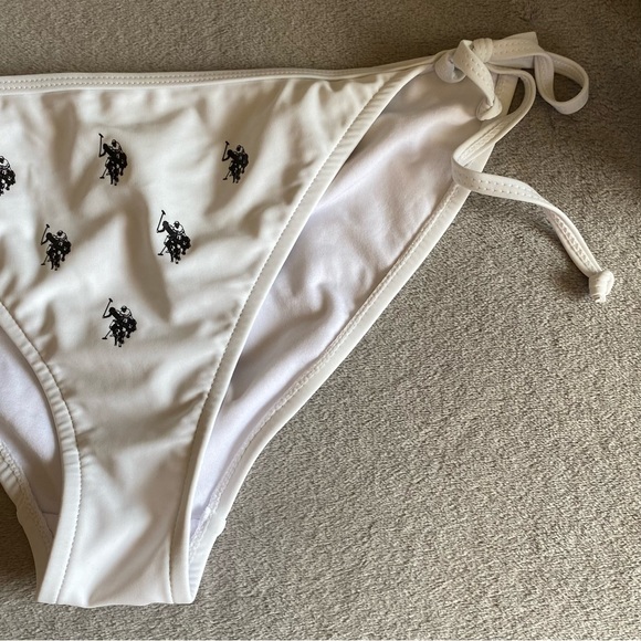 US POLO ASSN white bikini bottoms size large - Picture 2 of 4